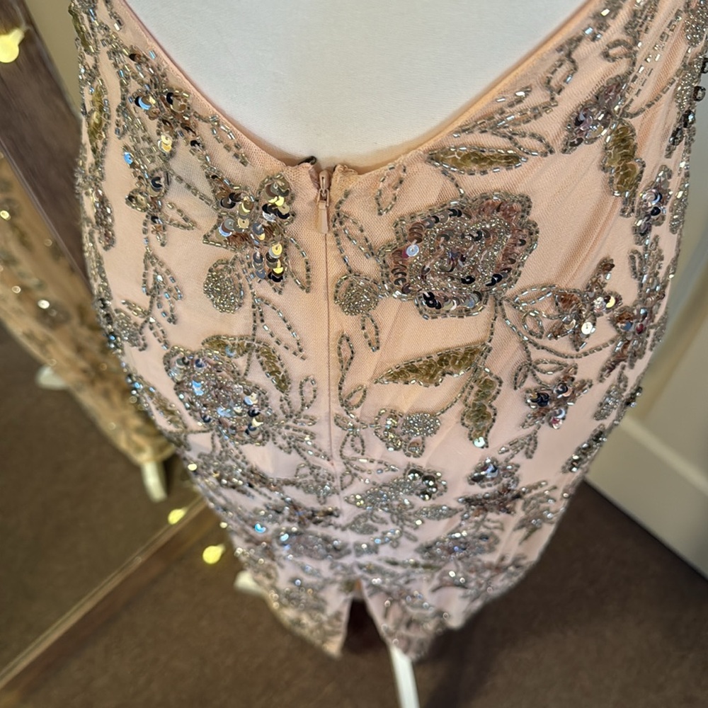 MAC DUGGAL
Hand Beaded Floral Gown with Beaded Spaghetti Straps - Picture 14 of 17